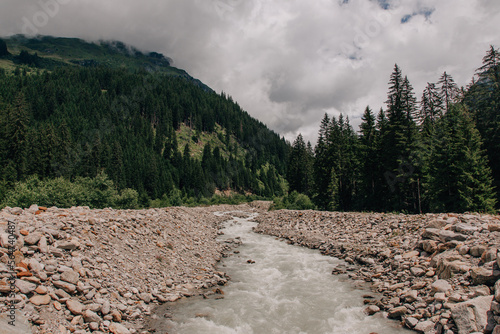 Beautiful hiking nature in Davos Klosters in Switzerland