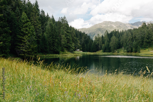 Lake Schwarzsee near Davos Klosters in Switzerland