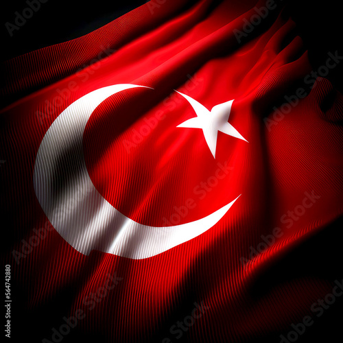 turkey flag waving, generate ai