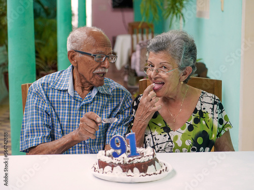 Photography Elder couple celebrating man's 91 st birthday