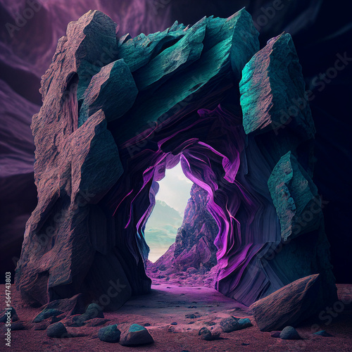 Hyper dimensional rock entrance