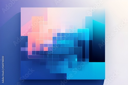 Desktop wallpaper  geometric game design. colorful and bright