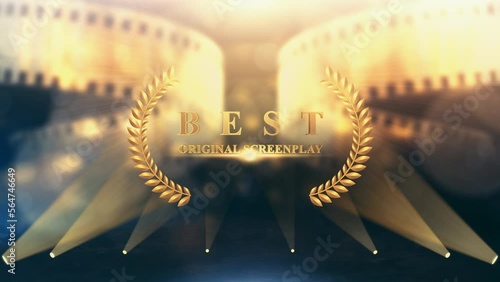 Film Awards. Best Original Screenplay. 4K, ProRes 422 HQ. photo