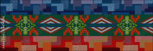  Ornament  is made in bright  juicy  perfectly matching colors. Ornament  mosaic  ethnic  folk pattern.