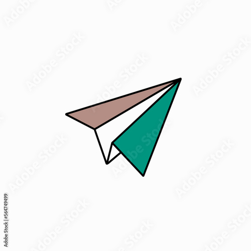 Transport airplane icon, telegram logo design, telegram app