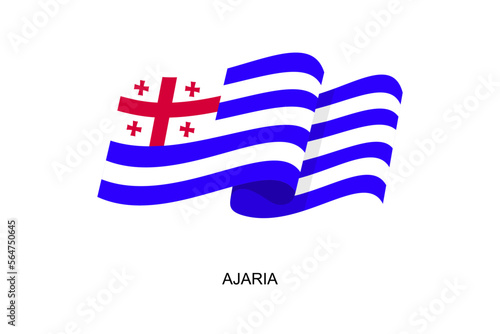 Ajaria flag vector. Flag of Ajaria on white background. Vector illustration eps10