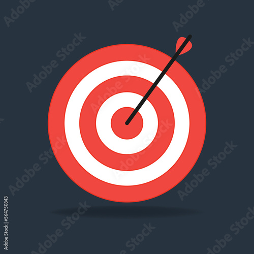 Target focus icon on background. Business marketing goal. Vector illustration