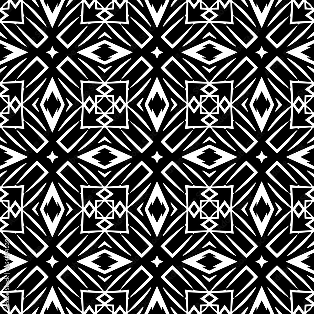 Vector pattern in geometric ornamental style. Black and white color. Simple geo all over print block for apparel textile, ladies dress, fashion garment, digital wall paper. Vector pattern in geometric ornamental style. Black and white color. Simple geo all over print block for apparel textile, ladies dress, fashion garment, digital wall paper.