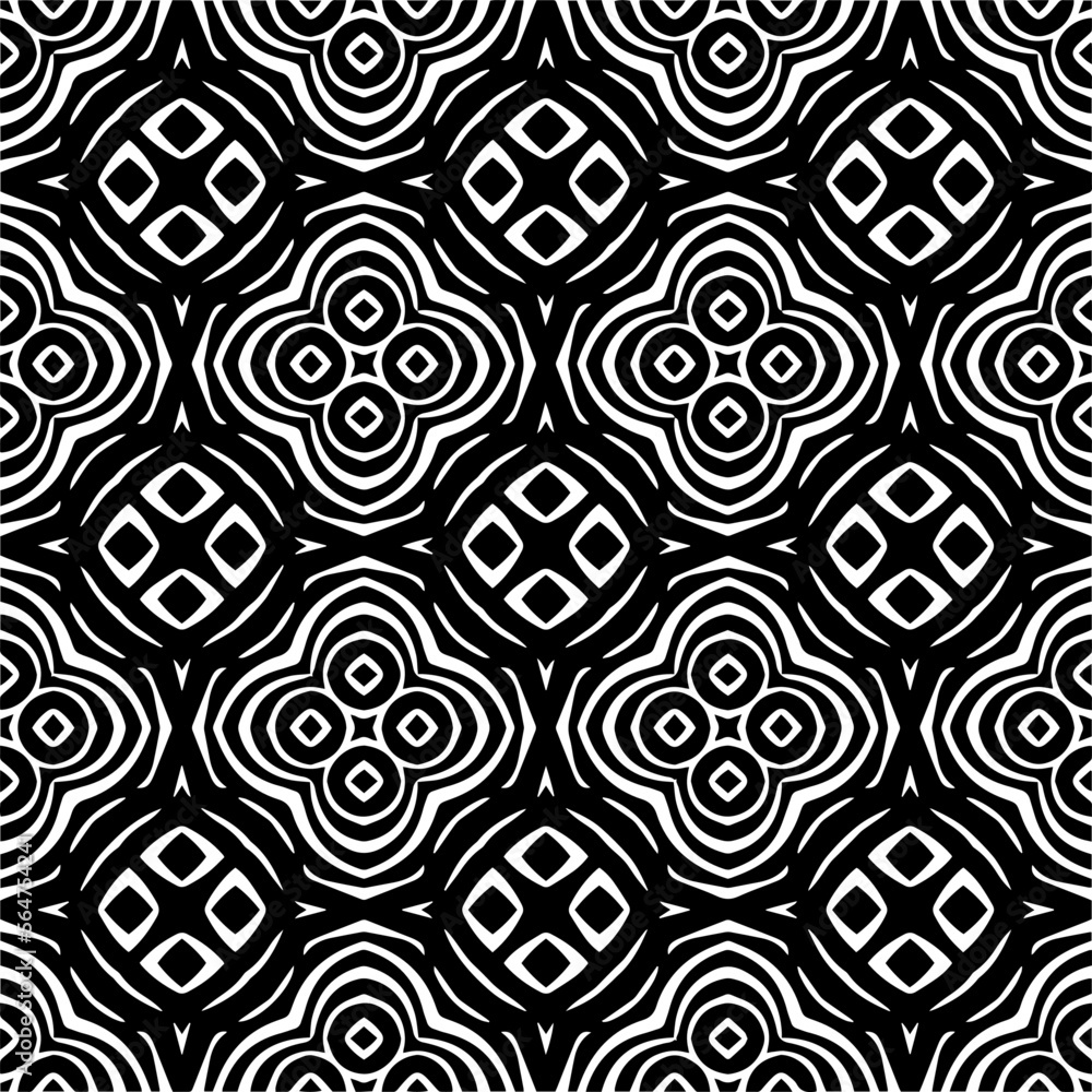 Vector pattern in geometric ornamental style. Black and white color. Simple geo all over print block for apparel textile, ladies dress, fashion garment, digital wall paper. Vector pattern in geometric ornamental style. Black and white color. Simple geo all over print block for apparel textile, ladies dress, fashion garment, digital wall paper.