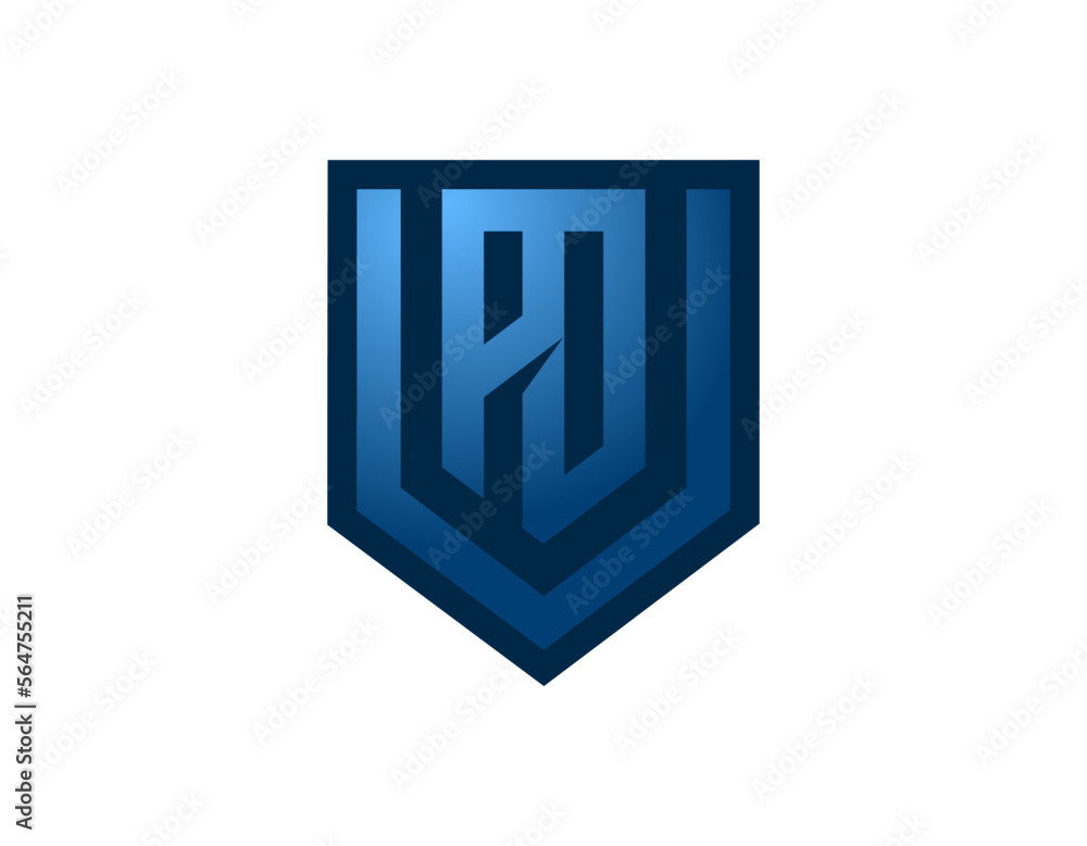security logo monogram PDV blue metal shield icon illustration style Designs templates security logo monogram PDV blue metal shield icon illustration style Designs templates