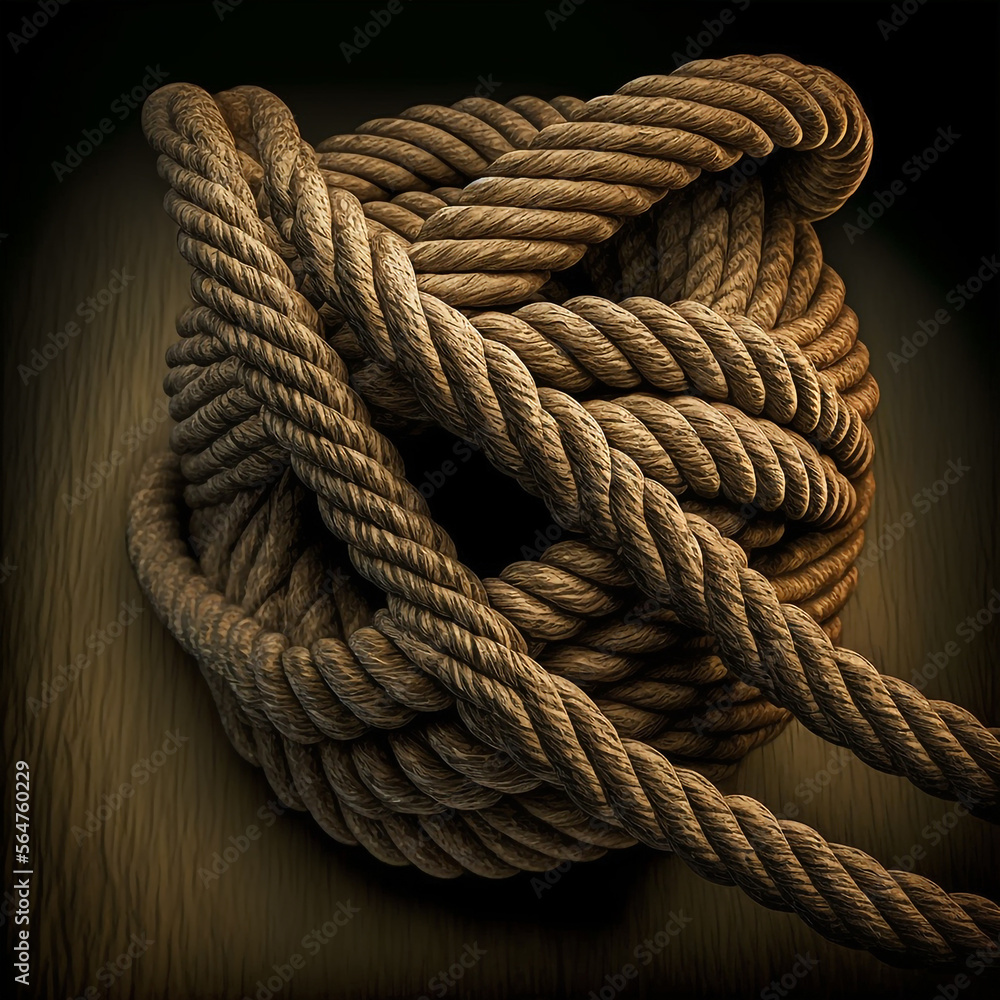 Twisted rope, colored rope, and textured rope were generated in AI and