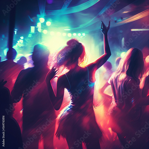 Club girl on the dancefloor