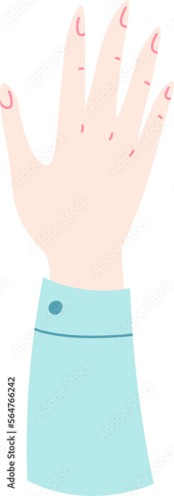 Obraz premium Hand flat icon Greeting gesture