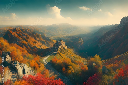 landscape in the mountains AI generated © YEE