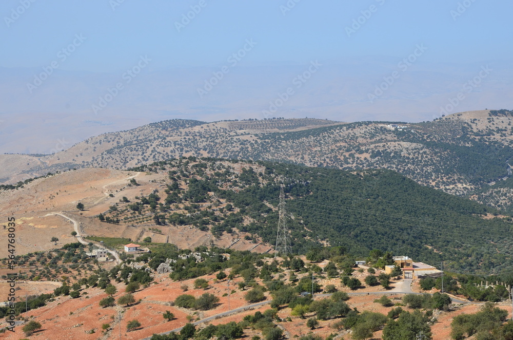 Ajloun Castle, a beautiful crusader fort in Northern Jordan on a sunny day and the beautiful view around it. Ajloun Castle, a beautiful crusader fort in Northern Jordan on a sunny day and the beautiful view around it.