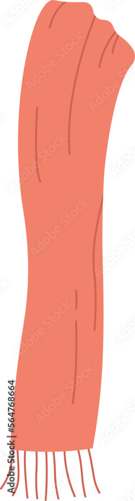 Warm winter scarf flat icon Warm winter scarf flat icon