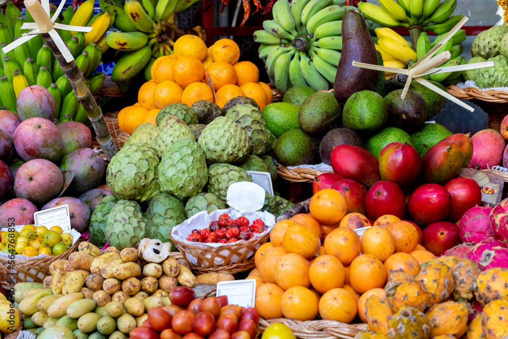fruits and vegetables on the market fruits and vegetables on the market