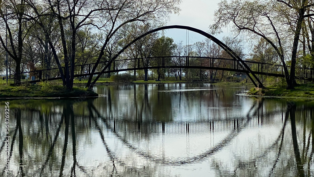 bridge in city park