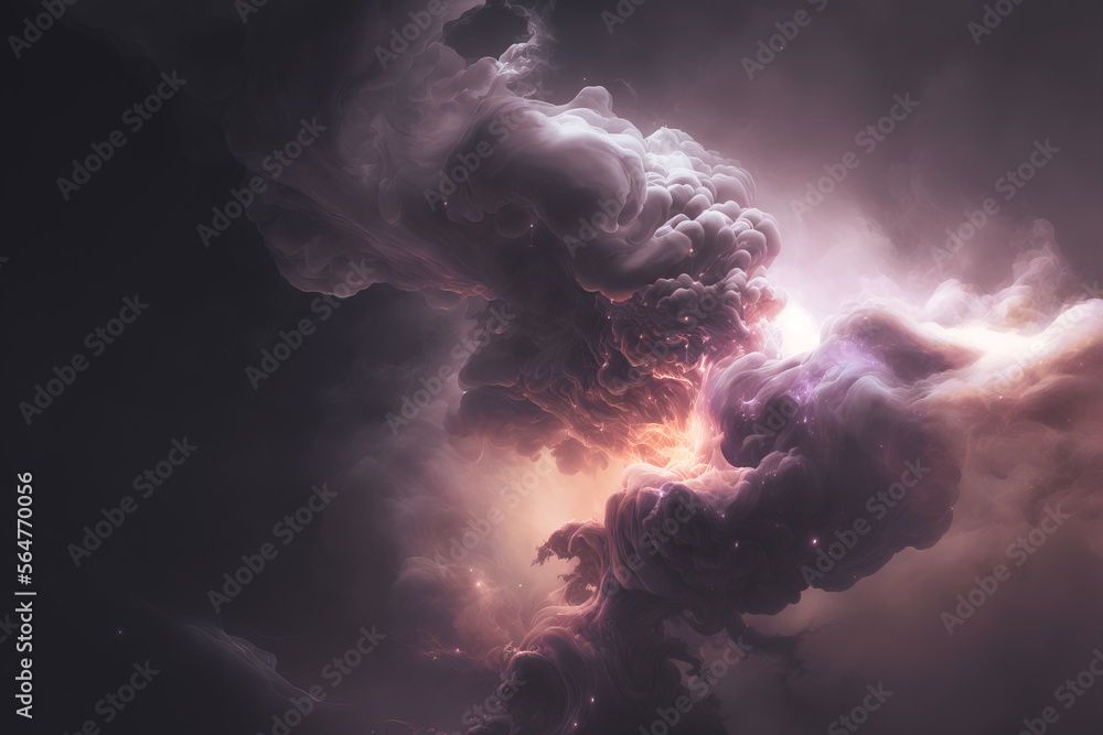 abstract background with billows of smoke. Generative AI