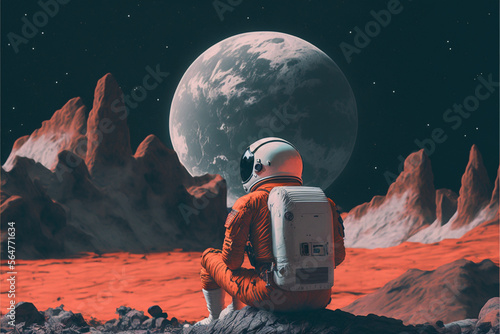 to the Moon, Generative AI, Illustration 