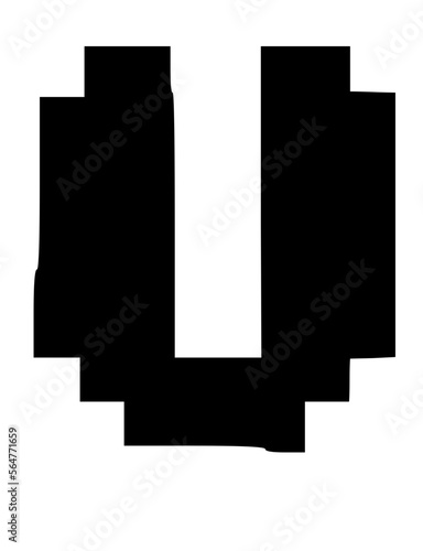 Glitchy Bitmap System Display Themed Block Font
