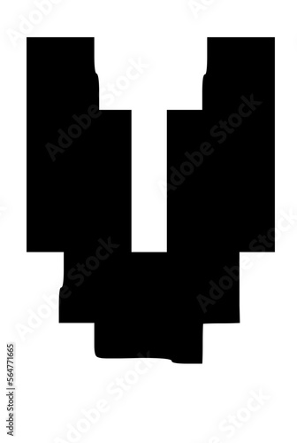 Glitchy Bitmap System Display Themed Block Font