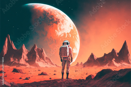 to the Moon, Generative AI, Illustration 