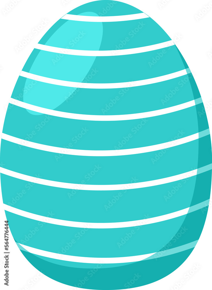 Blue striped Easter egg Blue striped Easter egg