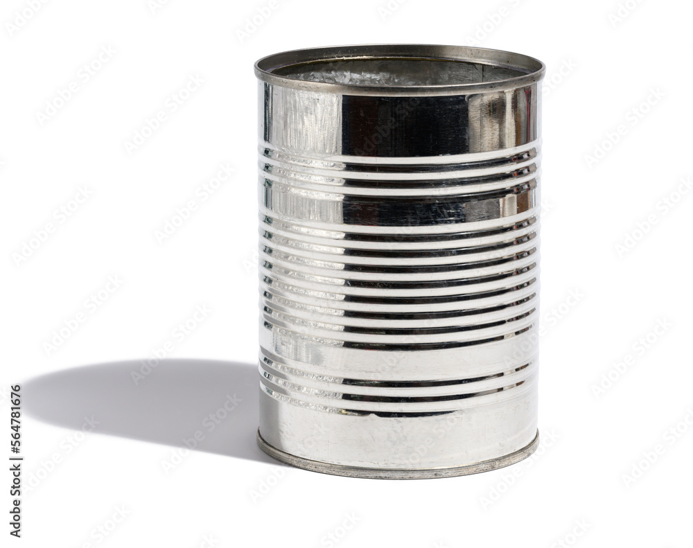 Iron can for food preservation on a white background. Iron can for food preservation on a white background.