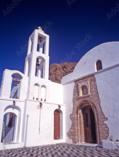 Archangel Michail church in Megalo Chorio, Tilos, Greece photo