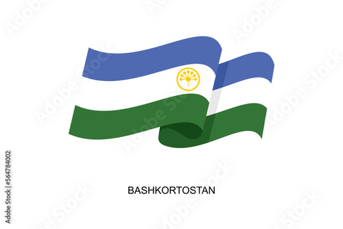 Bashkortostan flag vector. Flag of Bashkortostan on white background. Vector illustration eps10 photo