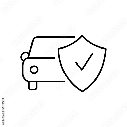 safety, insurance car, isolated icon on white background, auto service, car repair eps 10