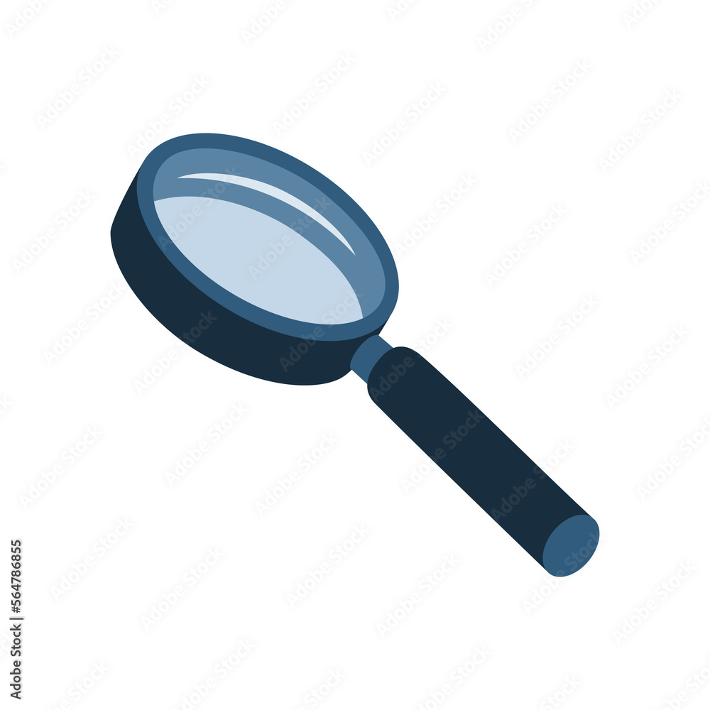 Magnifying glass or lupe. Hand drawn vector illustration isolated on white background, modern flat cartoon style. Magnifying glass or lupe. Hand drawn vector illustration isolated on white background, modern flat cartoon style.