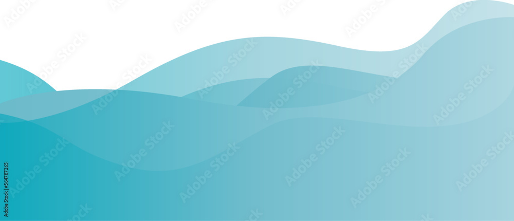 Blue river ocean water wave fluid. Vector background. Waves abstract illustration. Wave blue background vector wallpaper. 