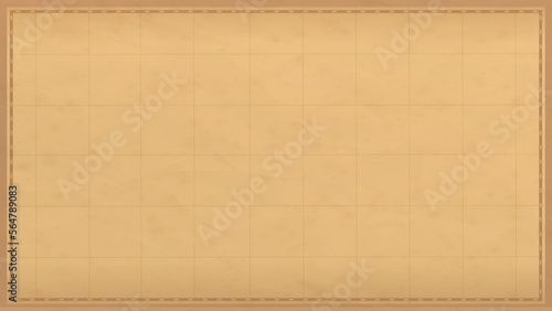 Vintage old paper texture vector background. Brown old sheet with stripes and frame. Antique parchment for map EPS10
