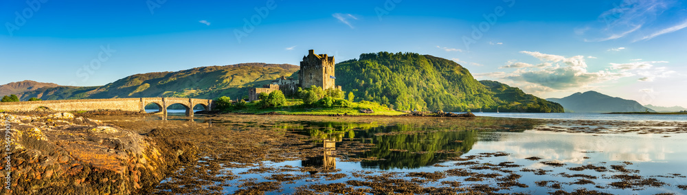 Eilean Donan Castle panorama in Scotland