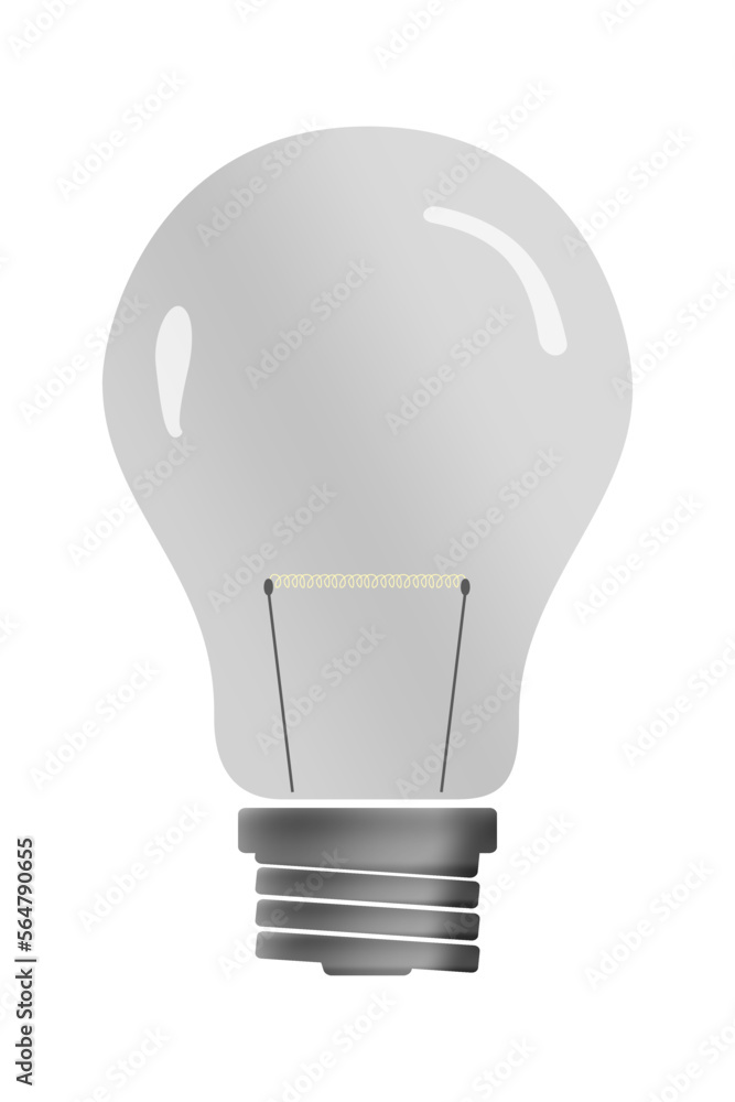 Realistic light bulb. Electricity. Vector illustration isolated on a white Realistic light bulb. Electricity. Vector illustration isolated on a white