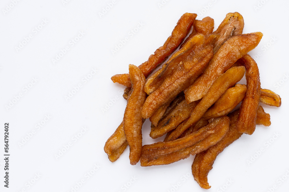 Sun dried banana. Fruit snack Sun dried banana. Fruit snack