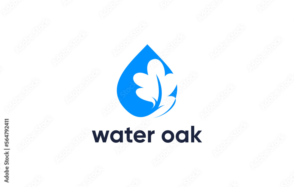 water oak negative space minimalist simple logo design water oak negative space minimalist simple logo design