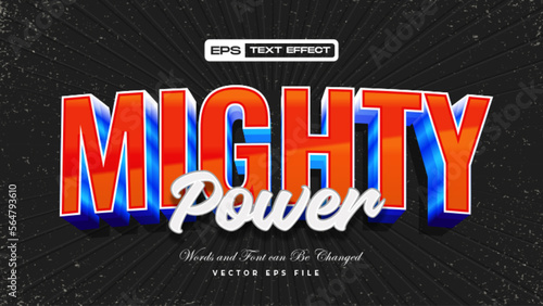 3D Bold Mighty Text Effect