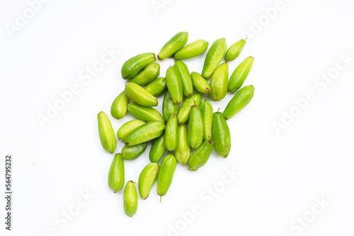 Bilimbi fruit on white background.