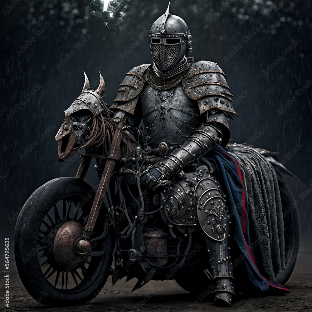 Obraz premium knight in armour, ai generative