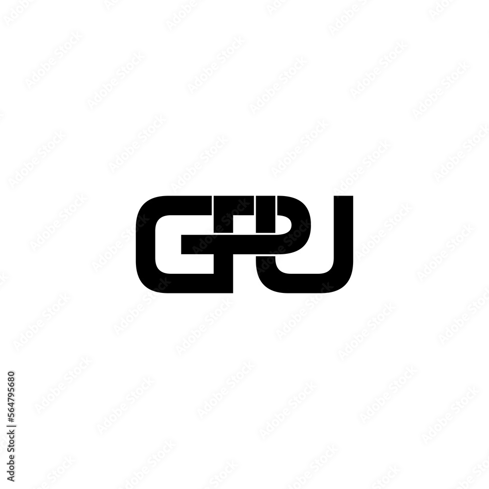 gpu initial letter monogram logo design gpu initial letter monogram logo design