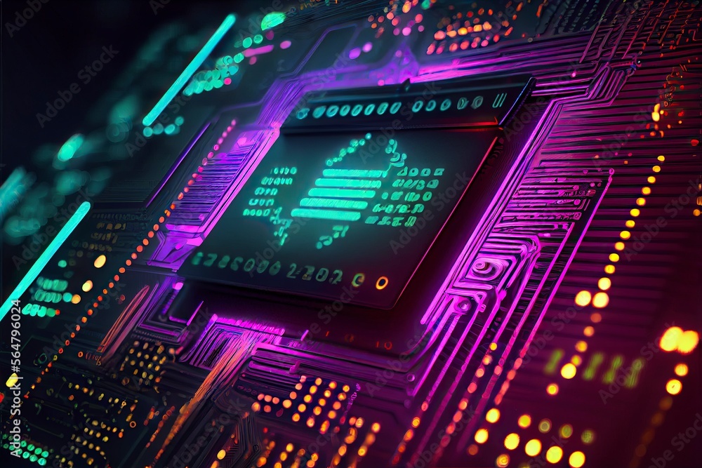 Data transformation on a circuit board, generative ai Data transformation on a circuit board, generative ai