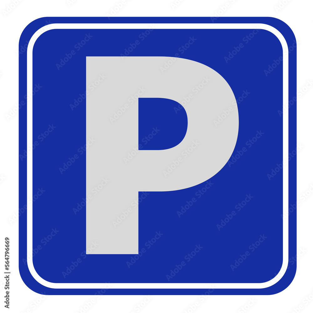Parking Sign Isolated on White background Parking Sign Isolated on White background