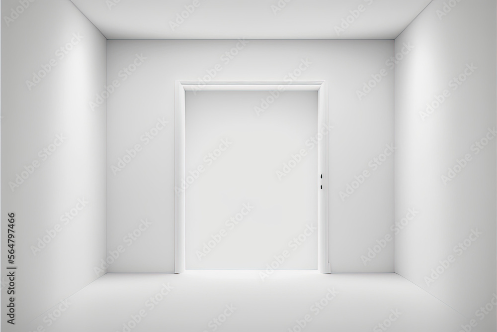 Empty white room, for display presentation Empty white room, for display presentation