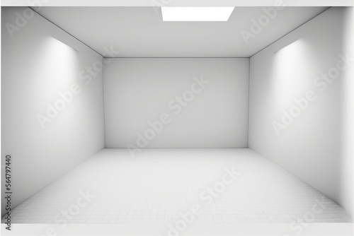 Empty white room for display presentation 