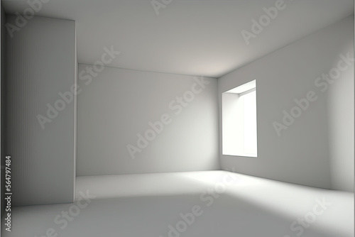 Empty white room for display presentation 