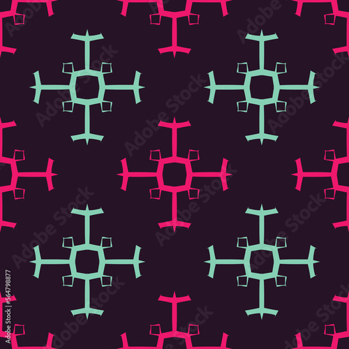 Seamless pattern with ethnic geometric ornament.