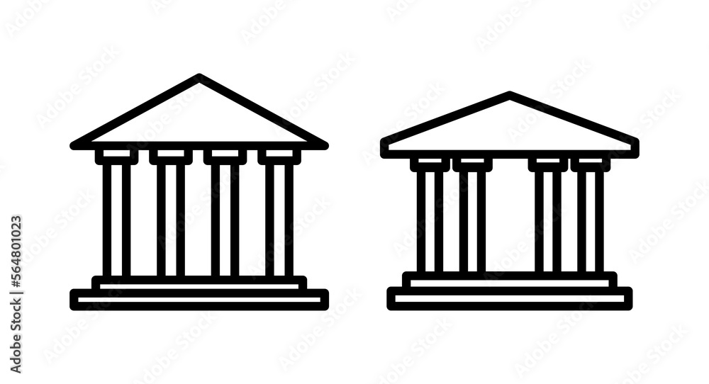 Bank icon vector illustration. Bank sign and symbol, museum, university Bank icon vector illustration. Bank sign and symbol, museum, university